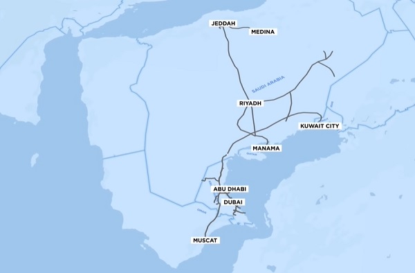 פרוייקט מסילות רכבת מדינות הנפט ערב