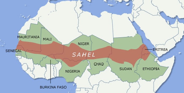 סאהל מפה אפריקה