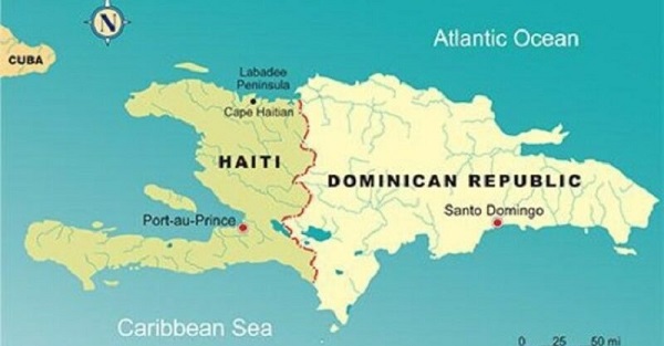 מפה היספניולה האיטי הרפובליקה הדמוניקנית