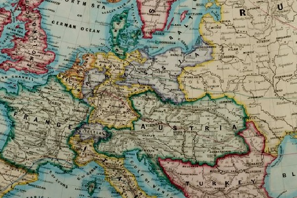 מפה מרכז אירופה המאה ה-19